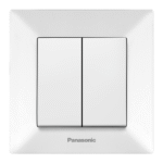 Вимикач двоклавішний Panasonic Arkedia Slim Білий