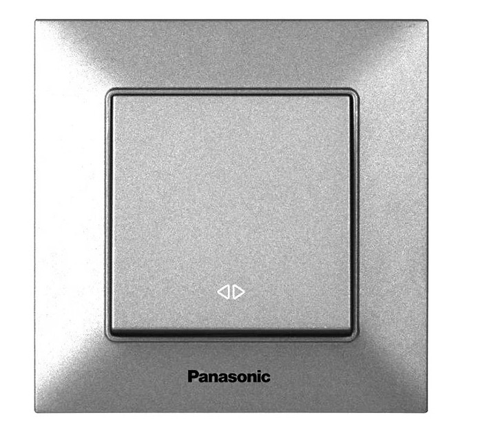 5292136382_vyklyuchatel-perekresnyj-panasonic.jpg Выключатель перекрестный Panasonic Arkedia Slim серебро — изображение 1
