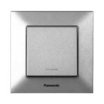 Вимикач прохідний з підсвіткою Panasonic Arkedia Slim срібло