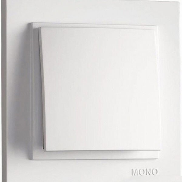 Вимикач одноклавішний білий Mono Electric DESPINA