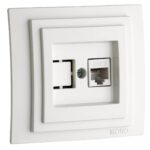 Розетка інтернет RJ45 CAT6 Mono Electric DESPINA біла