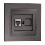 Розетка інтернет RJ45 CAT 6 Mono Electric DESPINA Графіт