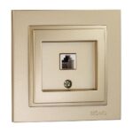 Розетка телефонна RJ11 Mono Electric DESPINA CAT3 титан