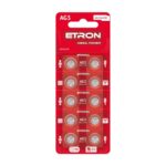 Батарейка LR41 AG3 Etron Mega Power Alkaline, батарейка LR41 лужна 10 шт.