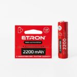 Акумулятор 18650 із захистом 2200 mAh, акумуляторні батареї ETRON Ultimate 18650 із захистом 2200 mAh