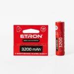 Акумулятор 18650 із захистом 3200 mAh, акумуляторні батареї ETRON Ultimate 18650 із захистом 3200 mAh