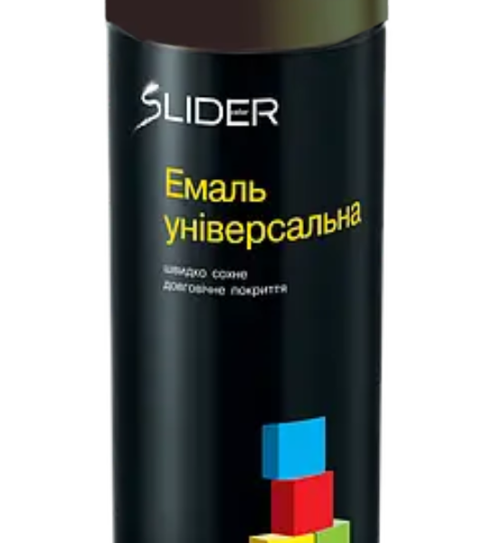 Аерозольна фарба хакі олива матова RAL 6006 SLIDER 400 мл, емаль фарба у балончику хакі