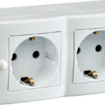 Розетка накладна подвійна Mono Electric OCTANS IP20 із з/к біла