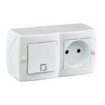 Розетка із вимикачем Mono Electric OCTANS IP20 білий