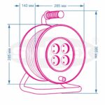 Подовжувач на котушці 50 метрів SVITTEX 2х2, 5мм 16А 4100Вт SV-021-O - Зображення 2