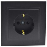 Розетка одинарна із з/к Mono Electric DESPINA графіт