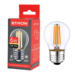 Філаментна LED лампа ETRON 6W E27 G45 3000K (1-EFP-149)