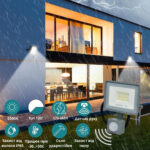 Прожектор с датчиком движения 10 Вт IP65 6500K NORTE 1-NSP-1221 — изображение 2