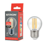 Філаментна світлодіодна лампа ETRON 12W E27 G45 4200K (1-EFP-1146)