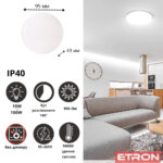 LED світильник накладний 10W 5000К ETRON 1-EIP-902 95-265V - Зображення 2