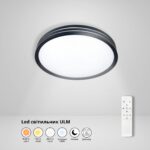 LED світильник накладний 50W з пультом ДУ ULM 350 мм, люстра пульт дистанційного керування
