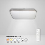 LED світильник накладний квадратний 90W з пультом дистанційного керування ULM-1130 400мм, люстра пульт дистанційного керування