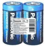 Батарейки C R14 1.5V PANASONIC сольові 1х2шт плівка