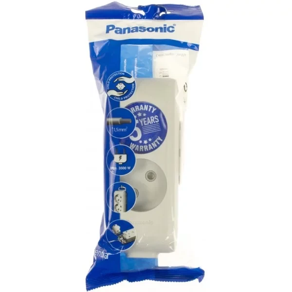 Колодка 2 гнізда Panasonic X-tendia без заземлення WLTB02202GR-UA