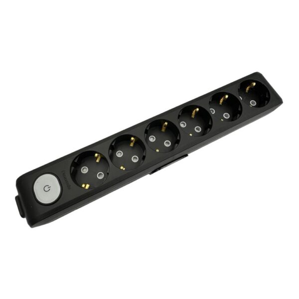 Колодка 6 розеток з вимикачем Panasonic X-tendia чорна WLTA04602BL-UA