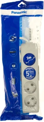Подовжувач 2м 4 гнізда Panasonic X-tendia WLTB02422GR-UA - Зображення 2