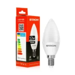 Світлодіодна лампа ETRON 12W E14 C37 4000K (1-ELP-828)