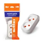Колодка подовжувача 2 гнізда SVITTEX SV-009 без заземлення біла - Зображення 3
