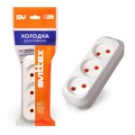 Колодка для подовжувача 3 гнізда SVITTEX SV-008 без заземлення біла - Зображення 3