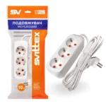 Подовжувач 10м SVITTEX SV-010-10 3 гнізда з з/к