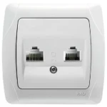Розетка комбінована RJ45 та RJ11 VIKO Carmen 90561035