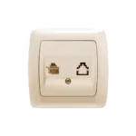 Розетка телефонна RJ11 VIKO Carmen 90562013 кремова