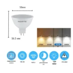 LED лампа GU5.3 MR16 10W 4000K NORTE 1-NLP-1762 — изображение 2