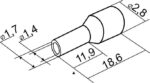 Наконечник трубчастий втулковий НТ 1,0-12 100 шт жовтий АСКО УКРЕМ A0060010020 - Зображення 2