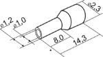 Наконечник трубчастий втулковий НТ 0,5-08 синій 100 шт АСКО УКРЕМ A0060010054 - Зображення 3