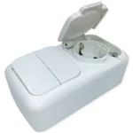 Розетка с выключателем наружная VIKO Palmiye 90555482 IP54 белый — изображение 4