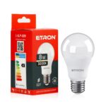 Світлодіодна лампа ETRON 8W Е27 A55 3000K тепле світло (1-ELP-009)