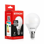 LED лампа ETRON 8W E14 G45 4000K денне світло (1-ELP-044)