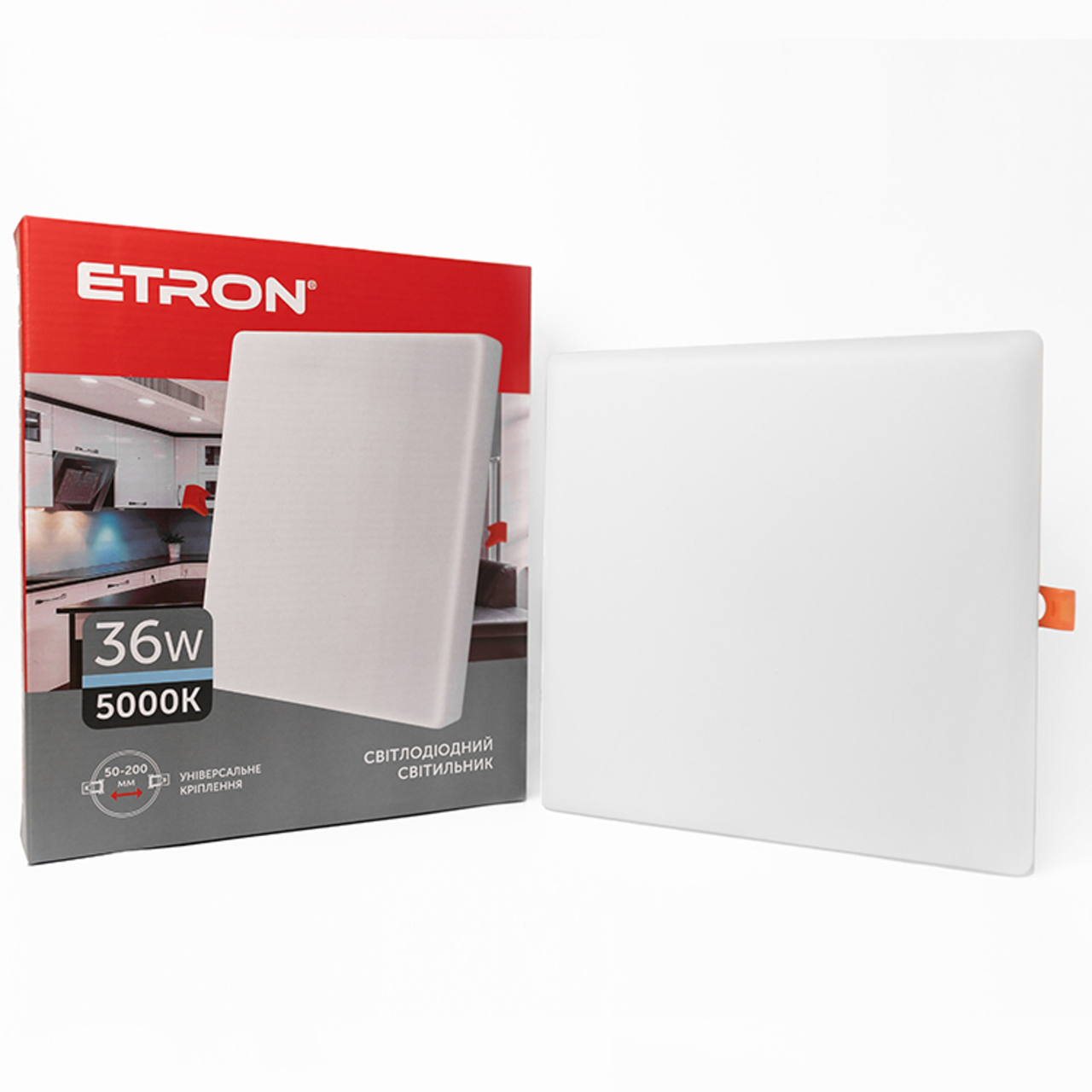 7066733722_svetilnik-vstraivaemyj-36w.png Светильник точечный встраиваемый 36W 5000К ETRON 1-EDP-668 квадратный белый — изображение 1