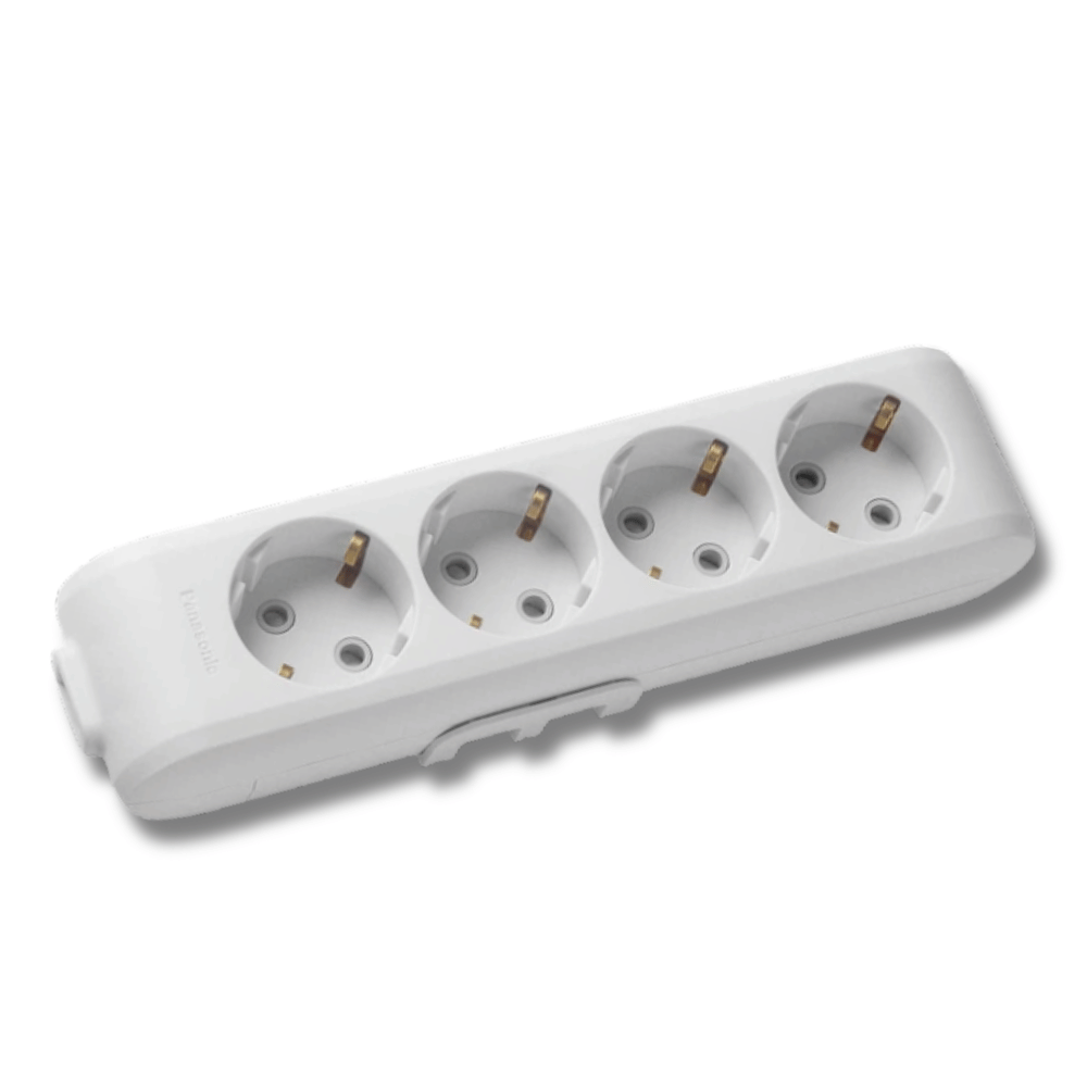 Колодка 4 гнізда з заземленням Panasonic X-tendia WLTB04402GR-UA Колодка 4 гнізда з заземленням Panasonic X-tendia WLTB04402GR-UA