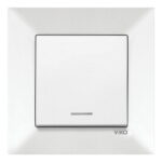Выключатель VIKO Meridian 1 кл. с подсветкой белый 