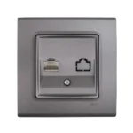 Розетка комп'ютерна RJ-45 VIKO Linnera Сірий Граніт 90402032
