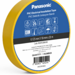 Ізоляційна стрічка ПВХ Panasonic 0.125х18мм 20м жовта